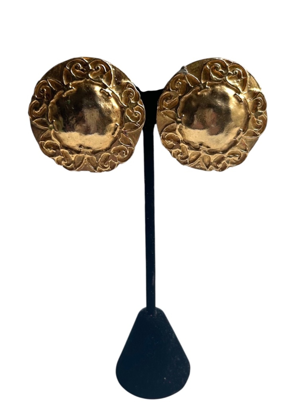 Vintage Statement Gold-tone Clip-on Earrings